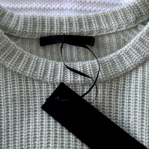 JENNI KAYNE cashmere fisherman’s sweater NEW WITH TAGS. Size XL pale sea green